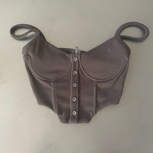 THE KRIPT CORSET TOP BLACK